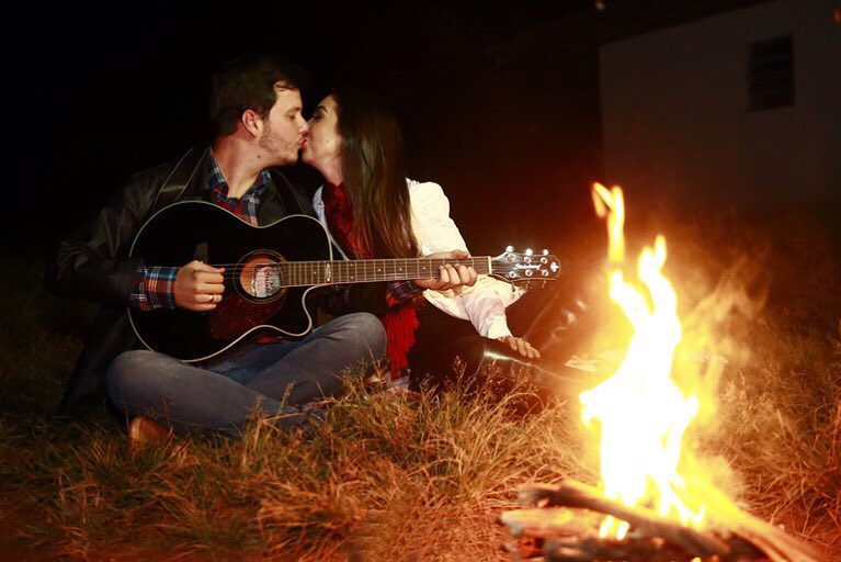 Photograph of newly engaged happy couple