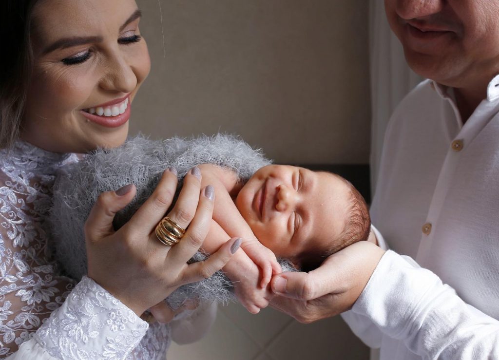 Parents with new baby