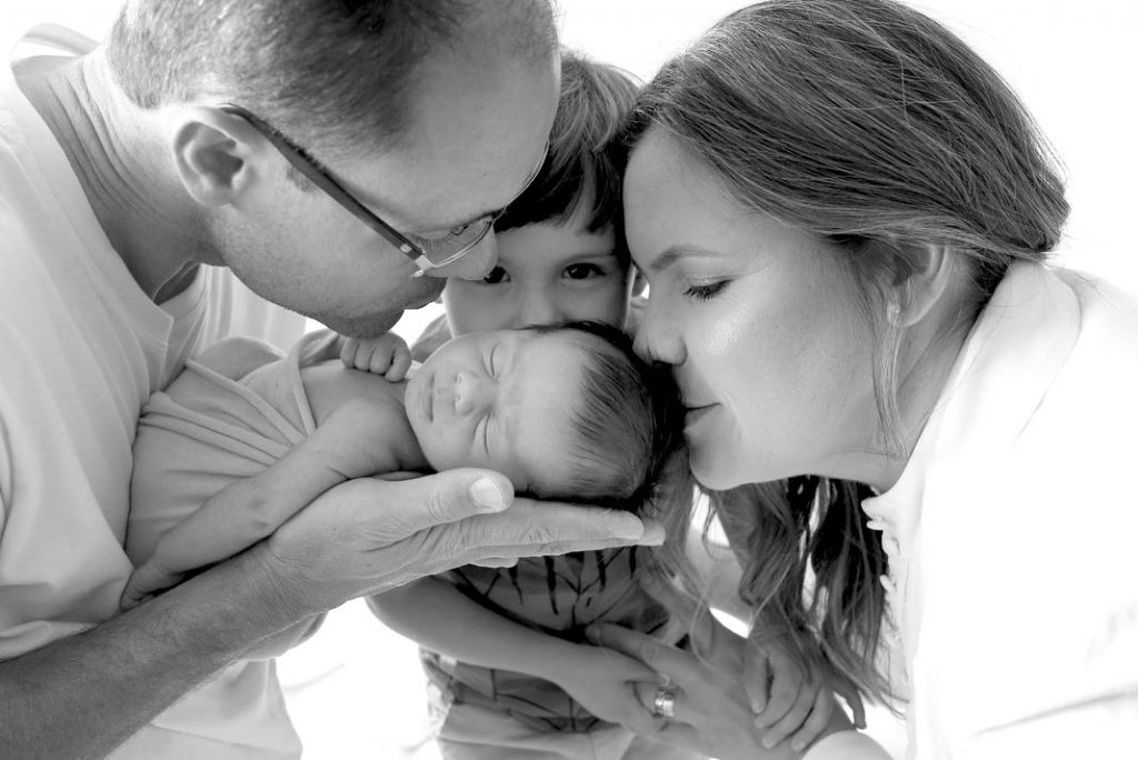 Parents with new baby